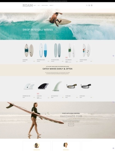 eCommerce website template: Roam