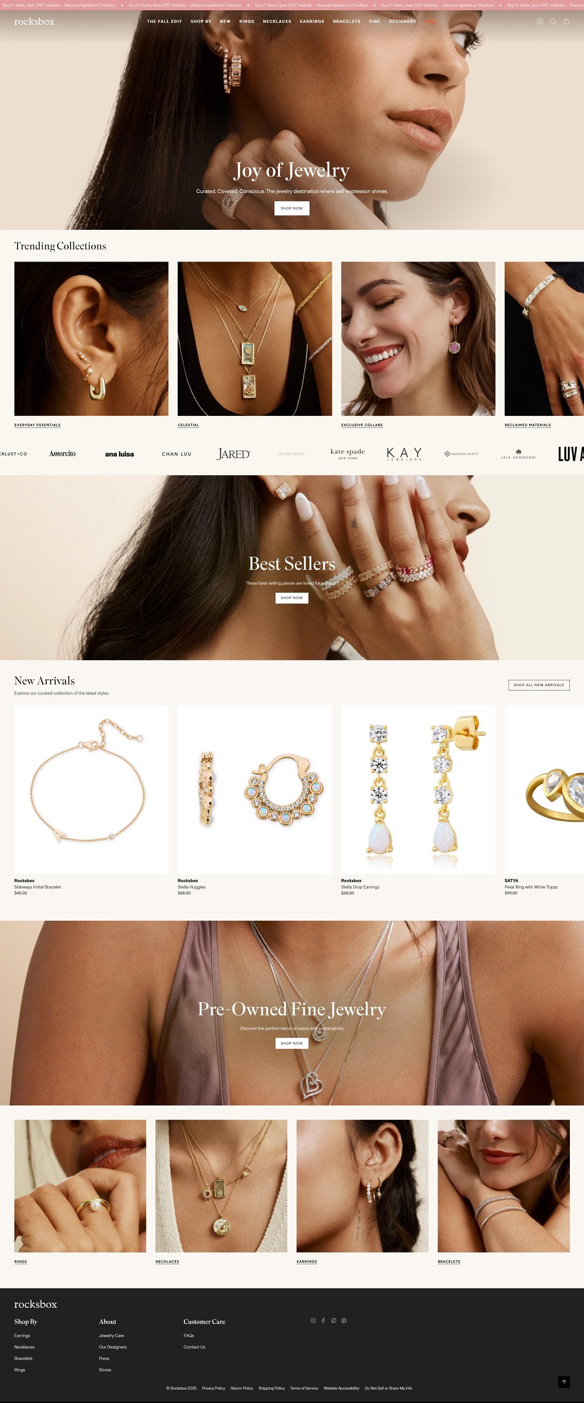 eCommerce website: Rocksbox