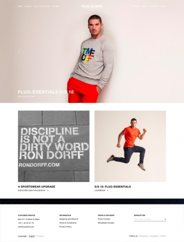 eCommerce website: RON DORFF