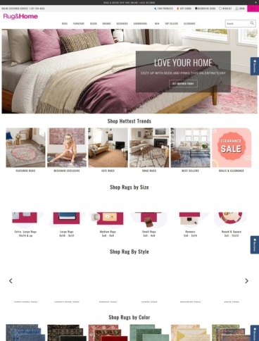 eCommerce website: Rug & Home