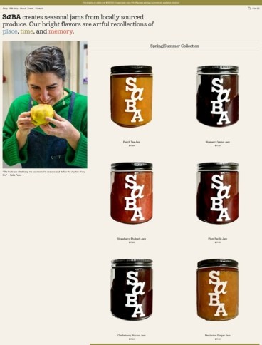 eCommerce website: Saba Jam