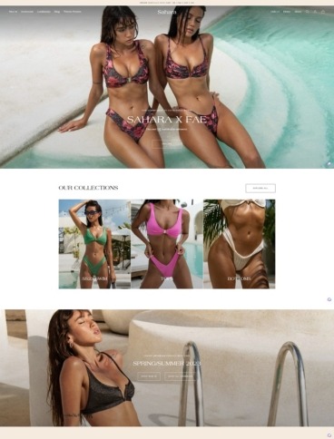 eCommerce website template: Sahara