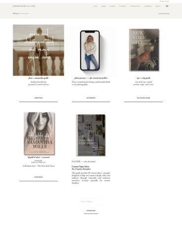 eCommerce website: Samantha Wills