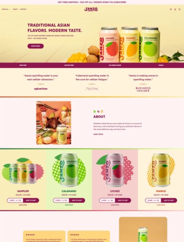 eCommerce website: Sanzo