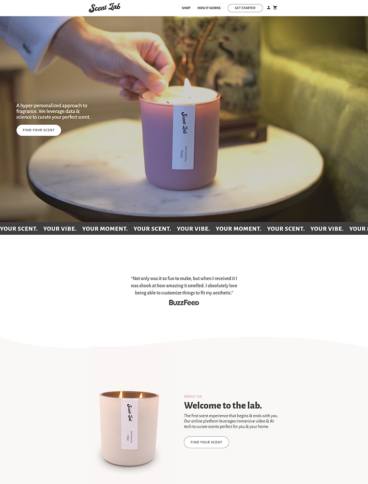 eCommerce website: Scent Lab