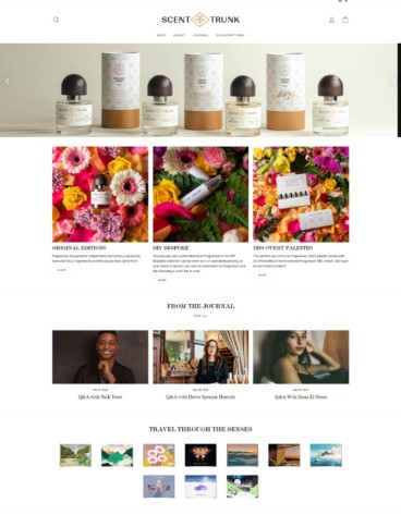 eCommerce website: Scent Trunk
