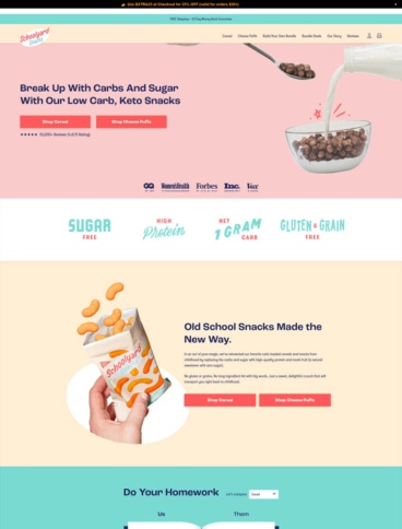 eCommerce website: Schoolyard Snacks