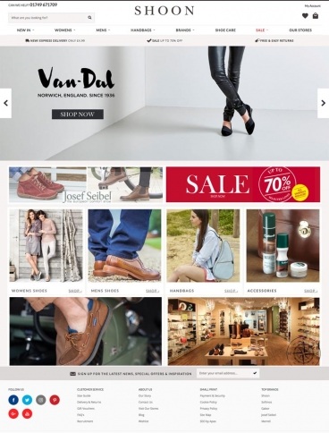 eCommerce website: Schoon