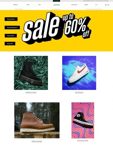 eCommerce website: schuh