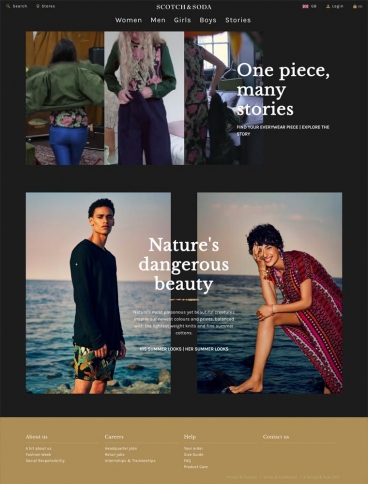 eCommerce website: Scotch and Soda