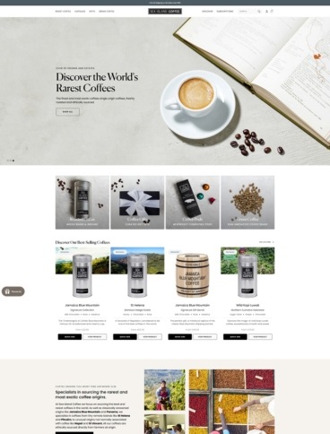 eCommerce website: Sea Island Coffee