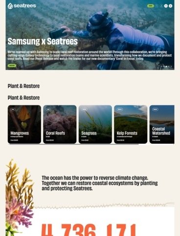 eCommerce website: SeaTrees