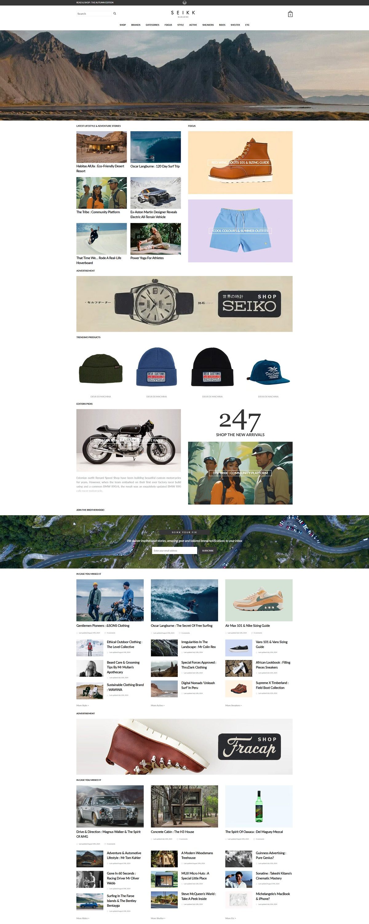 eCommerce website: SEIKK