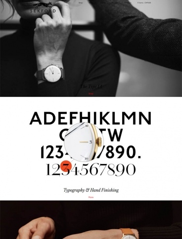 eCommerce website: Sekford Watches