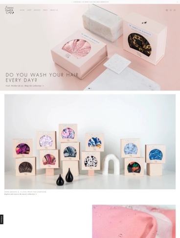 eCommerce website: SHHHOWERCAP