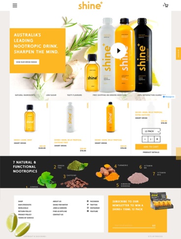 eCommerce website: Shine+