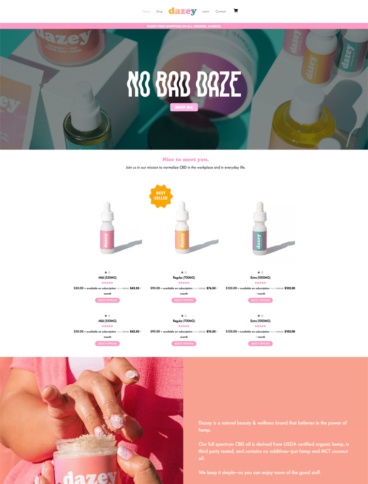 eCommerce website: Dazey