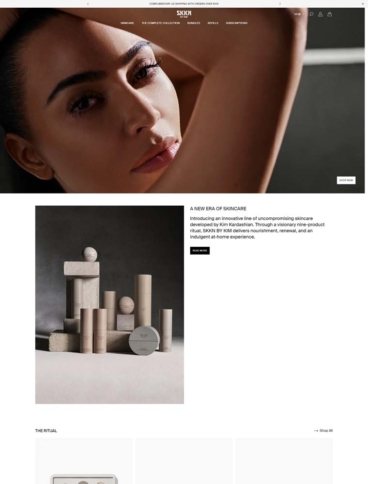 eCommerce website: SKKN by Kim