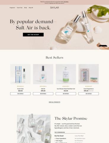 eCommerce website: Skylar