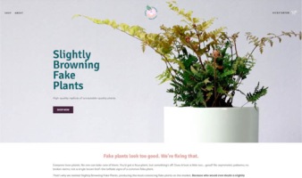 eCommerce website: Slightly Browning Fake Plants