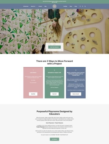 eCommerce website: Smart Playrooms