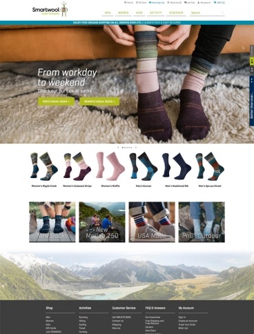 eCommerce website: SmartWool