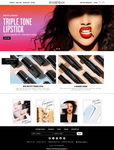 eCommerce website: Smashbox