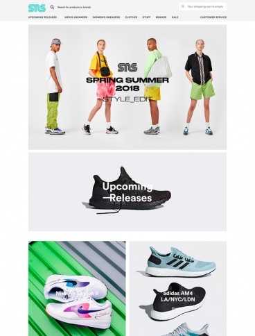 eCommerce website: Sneakersnstuff