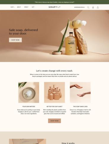 eCommerce website: Soapply