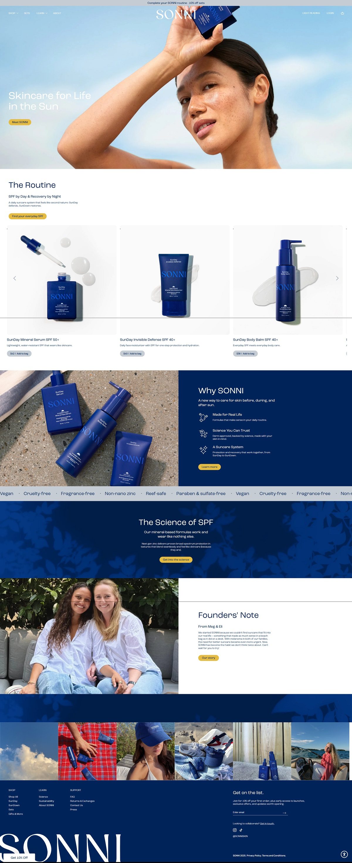 eCommerce website: SONNI