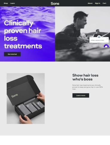 eCommerce website: Sons