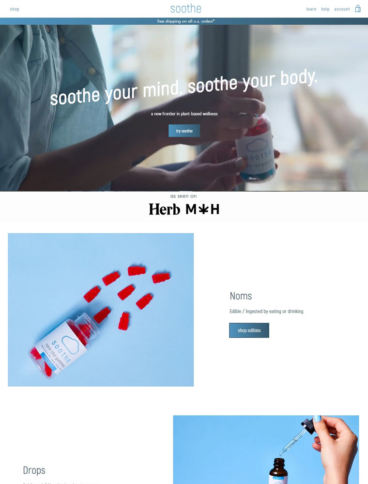 eCommerce website: Soothe