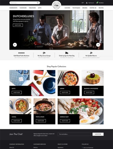 eCommerce website: Sous Chef