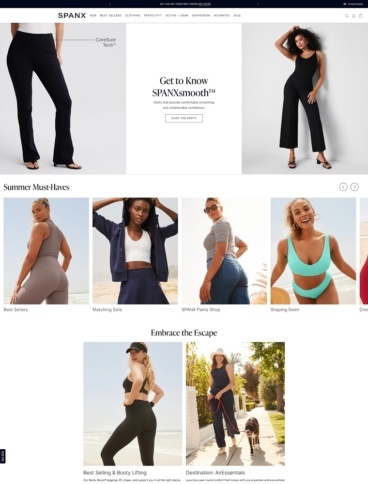 eCommerce website: Spanx