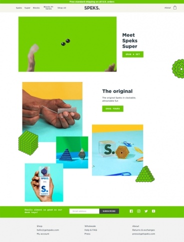 eCommerce website: Speks