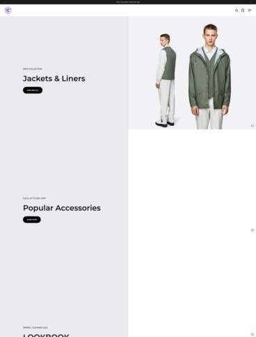 eCommerce website template: Split