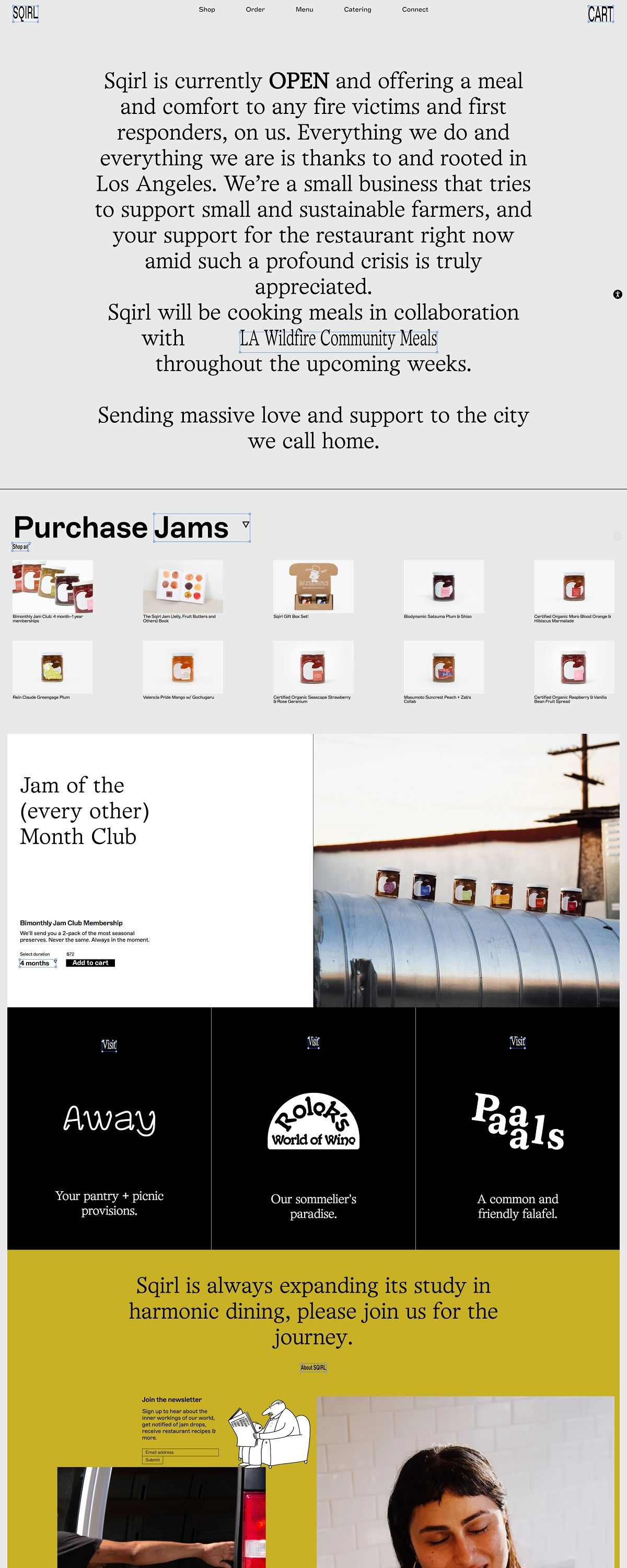 eCommerce website: SQIRL