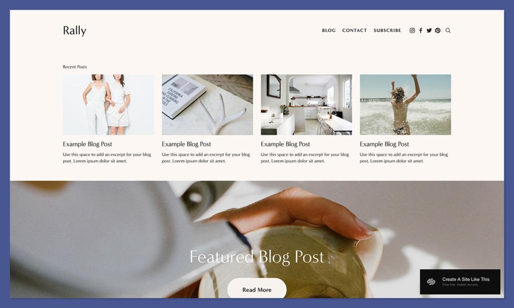 squarespace rally template