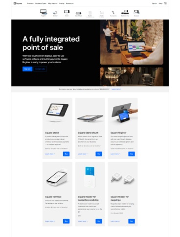 eCommerce website: Square