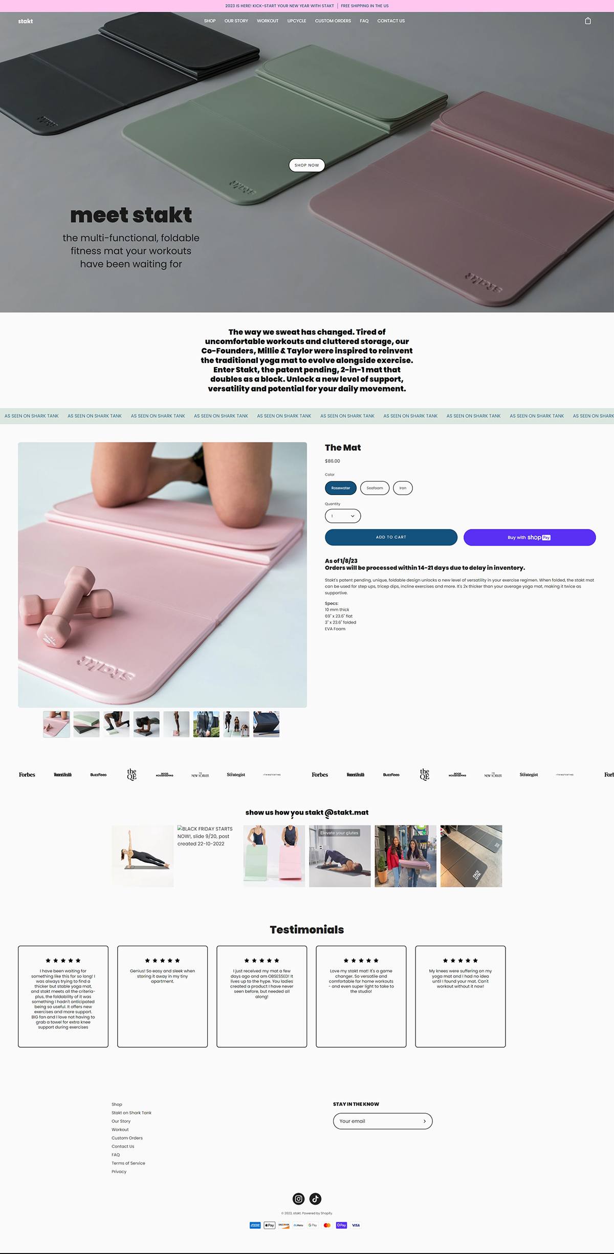eCommerce website: Stakt