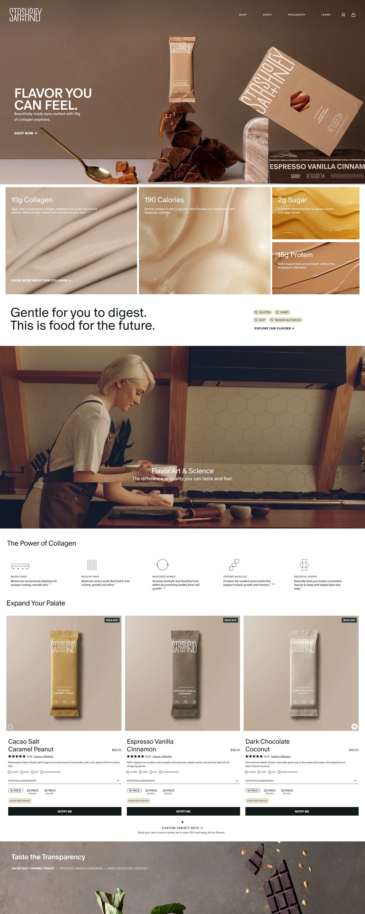 eCommerce website: Stars + Honey