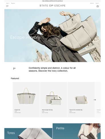 eCommerce website: State of Escape