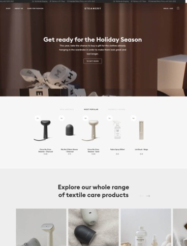 eCommerce website: Steamery