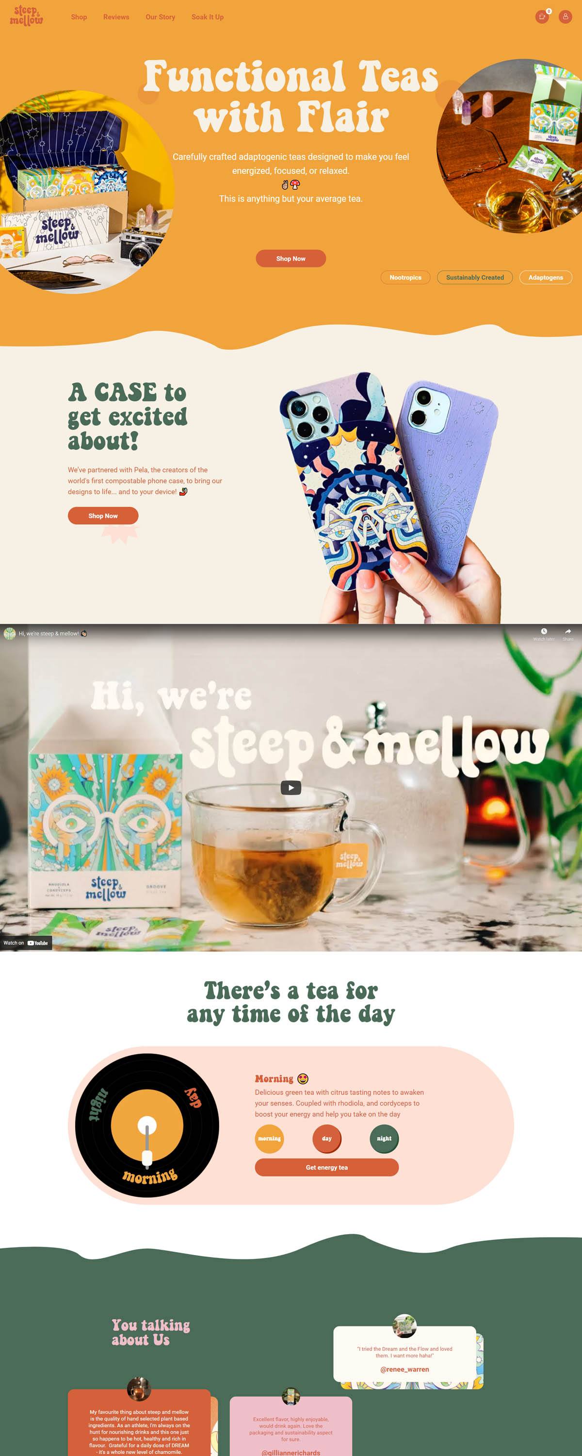 eCommerce website: Steep & Mellow