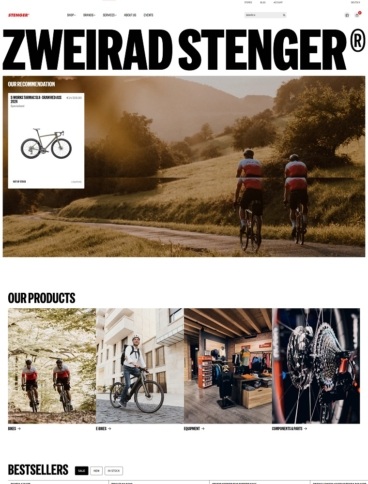 eCommerce website: Stenger Bike