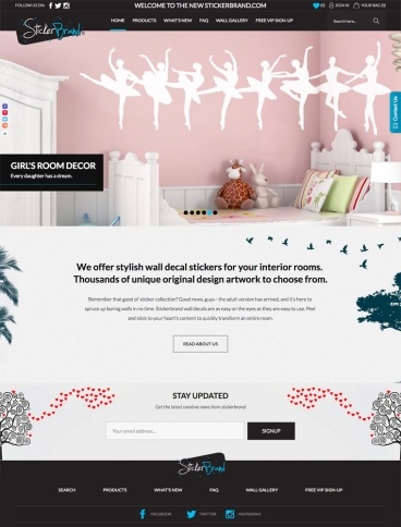 eCommerce website: Stickerbrand