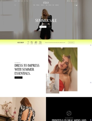 eCommerce website template: Stiletto