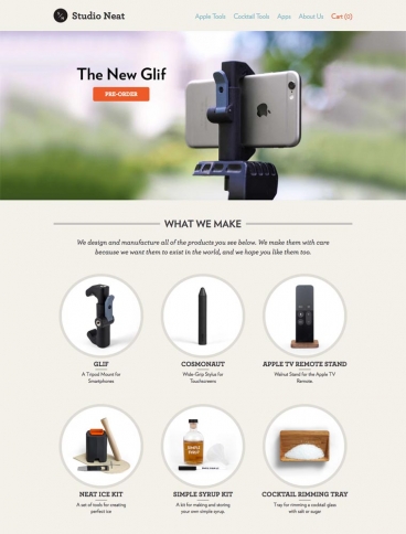 eCommerce website: Studio Neat