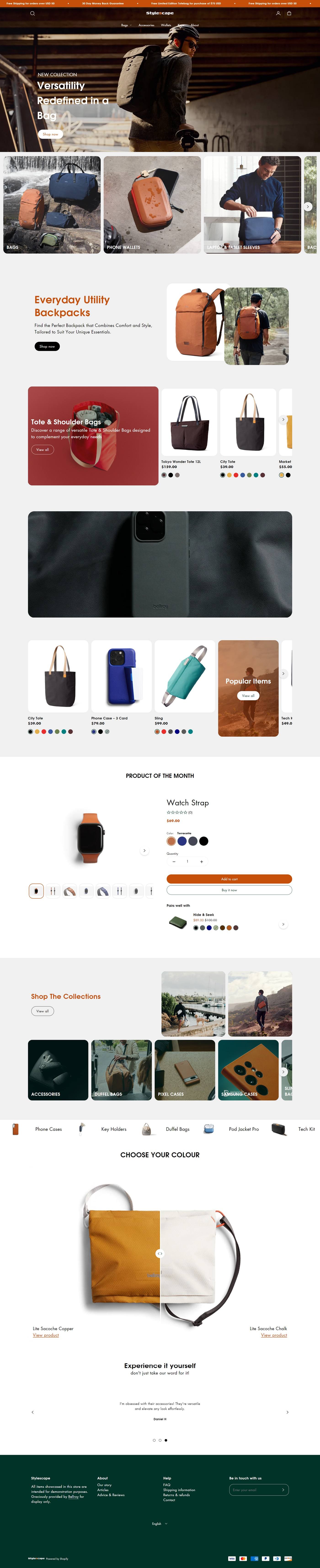 eCommerce website template: StyleScape Shopify Theme