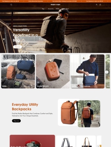 eCommerce website template: StyleScape Shopify Theme